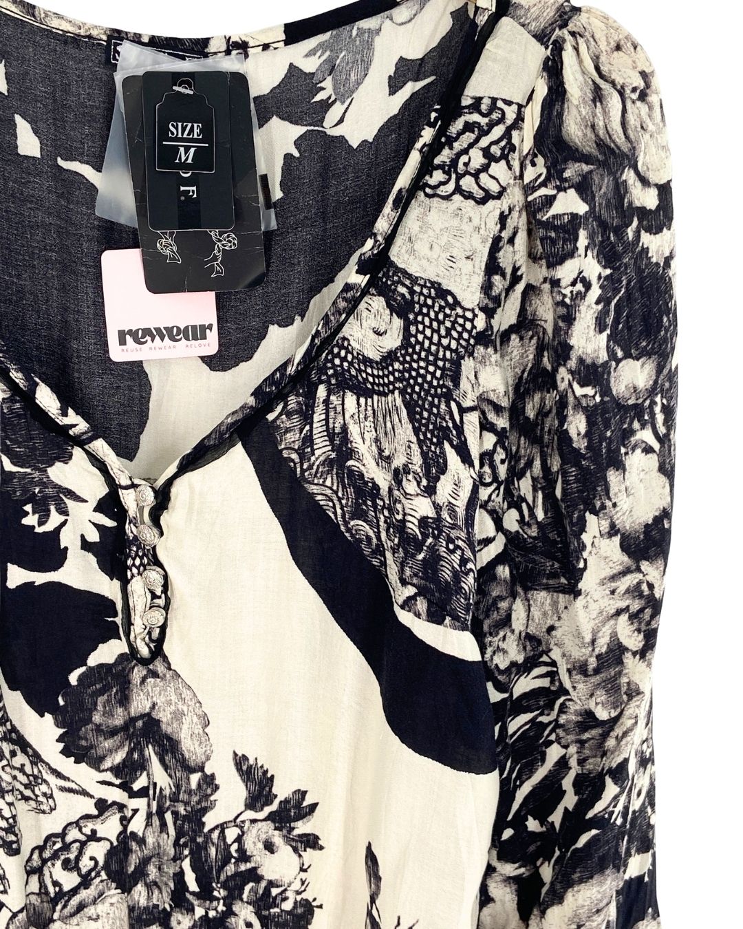 Blusa manga larga con print