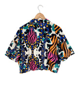 Camisa crop manga corta print