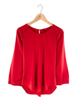 Blusa manga larga satinada