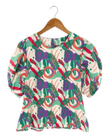 Blusa manga princesa print
