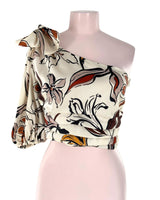 Blusa crop satinada