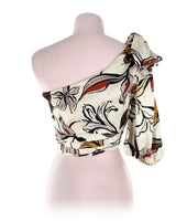 Blusa crop satinada