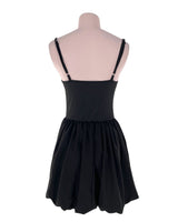 Vestido de tiras falda globo
