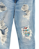 Jean boyfriend rigido