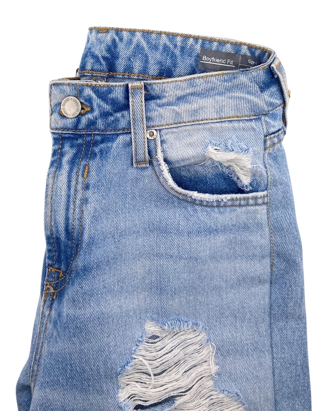 Jean boyfriend rigido