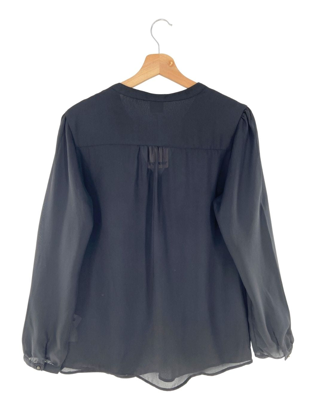 Blusa manga larga traslucida