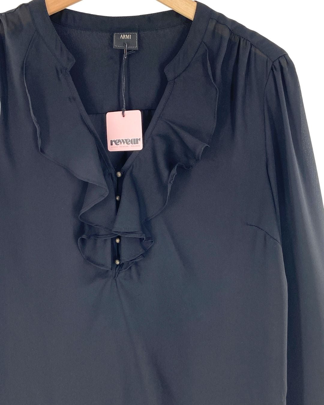 Blusa manga larga traslucida