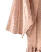 Chaqueta en antelina manga 3/4