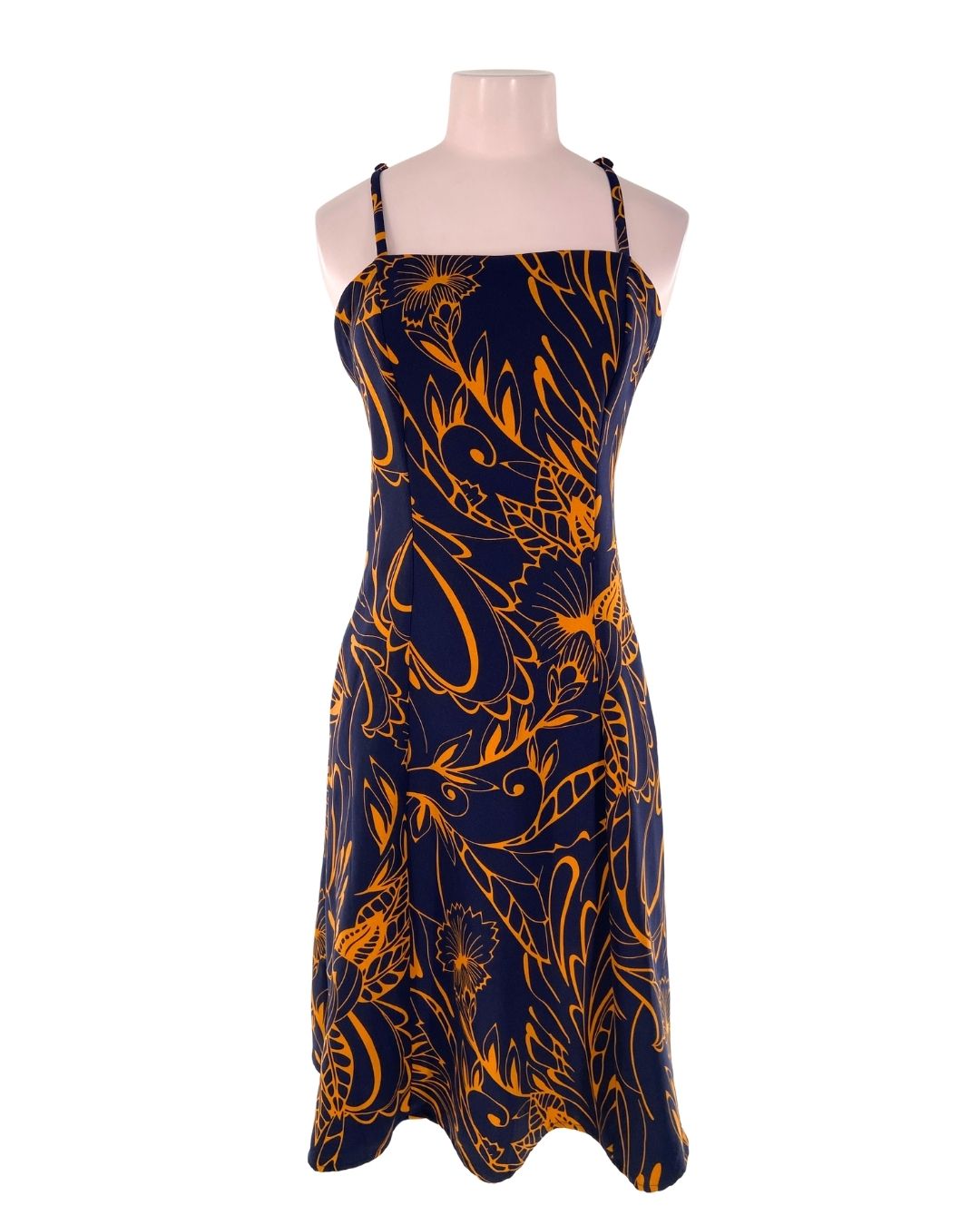 Vestido amplio midi de tiras
