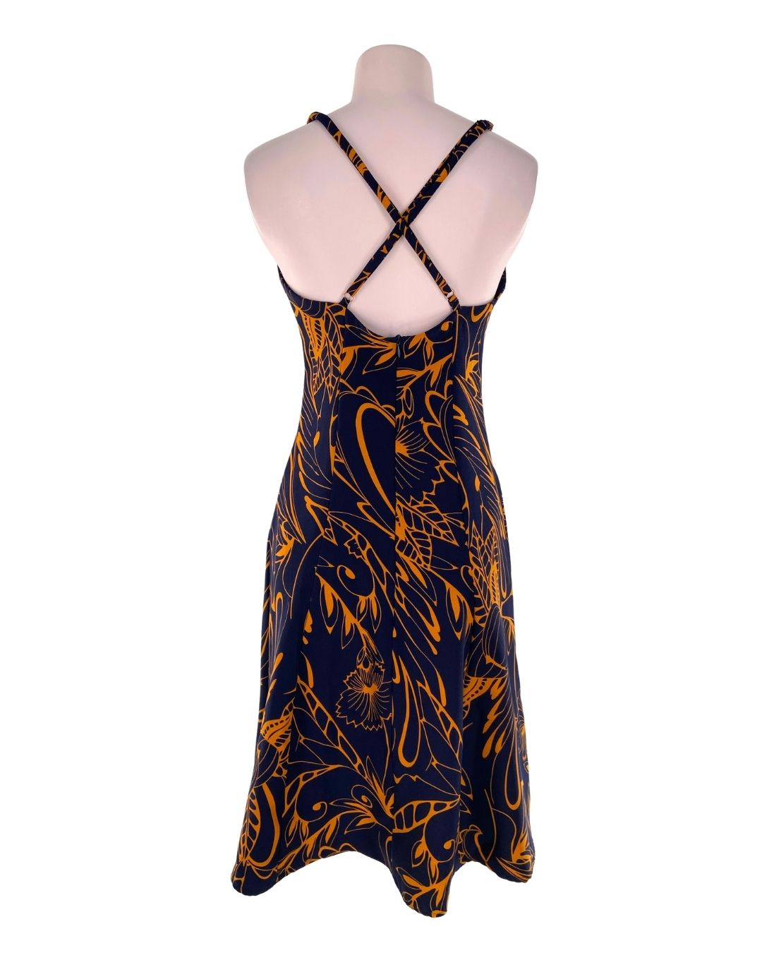 Vestido amplio midi de tiras
