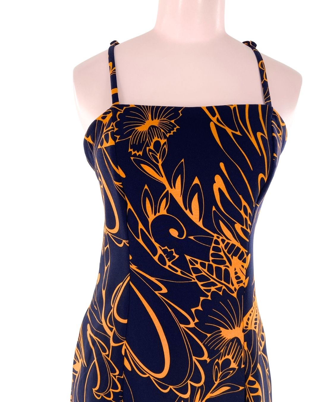 Vestido amplio midi de tiras