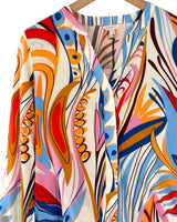 Camisa manga larga cuello mao