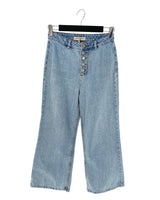 Jean rigido abotonado wide leg