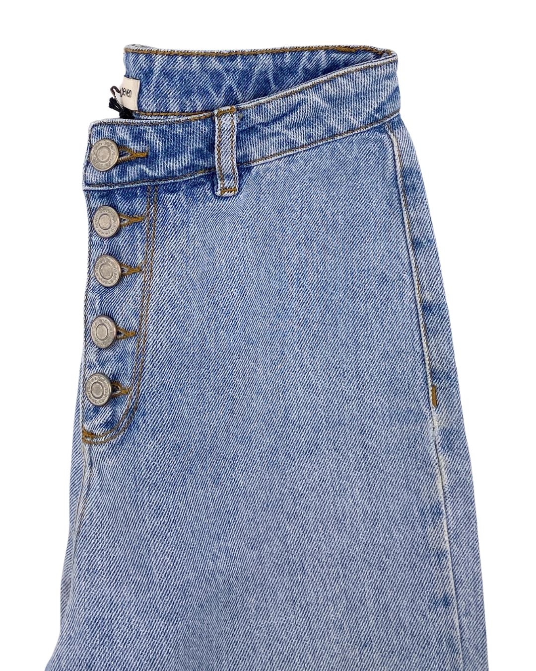 Jean rigido abotonado wide leg