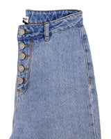 Jean rigido abotonado wide leg