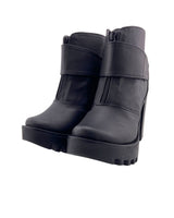 Botines de tacon efecto piel