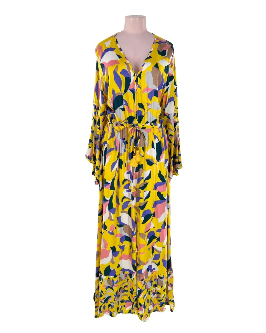 Maxi vestido print abstracto