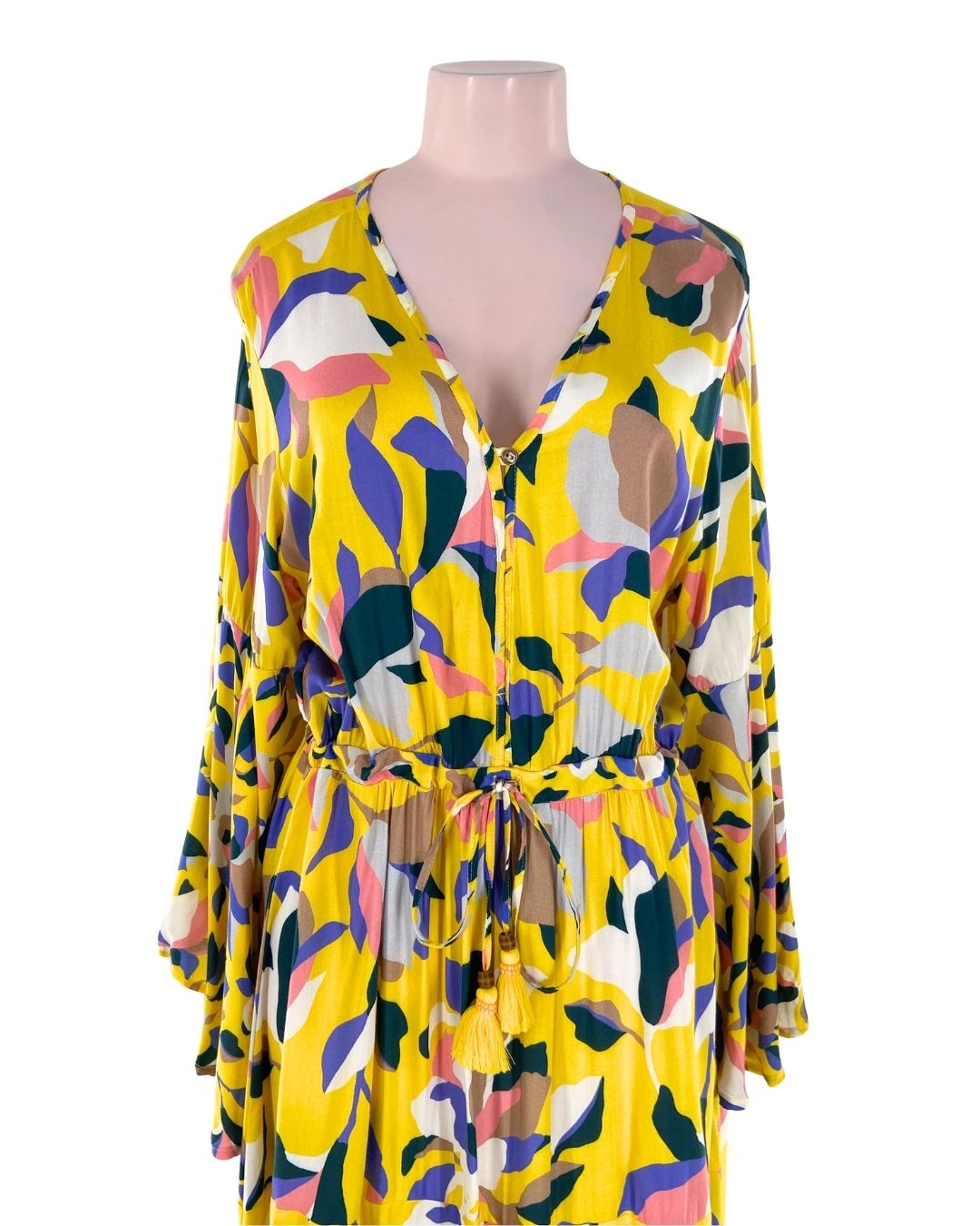 Maxi vestido print abstracto