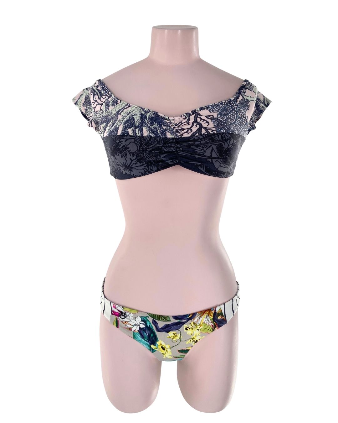 Bikini off shoulder print