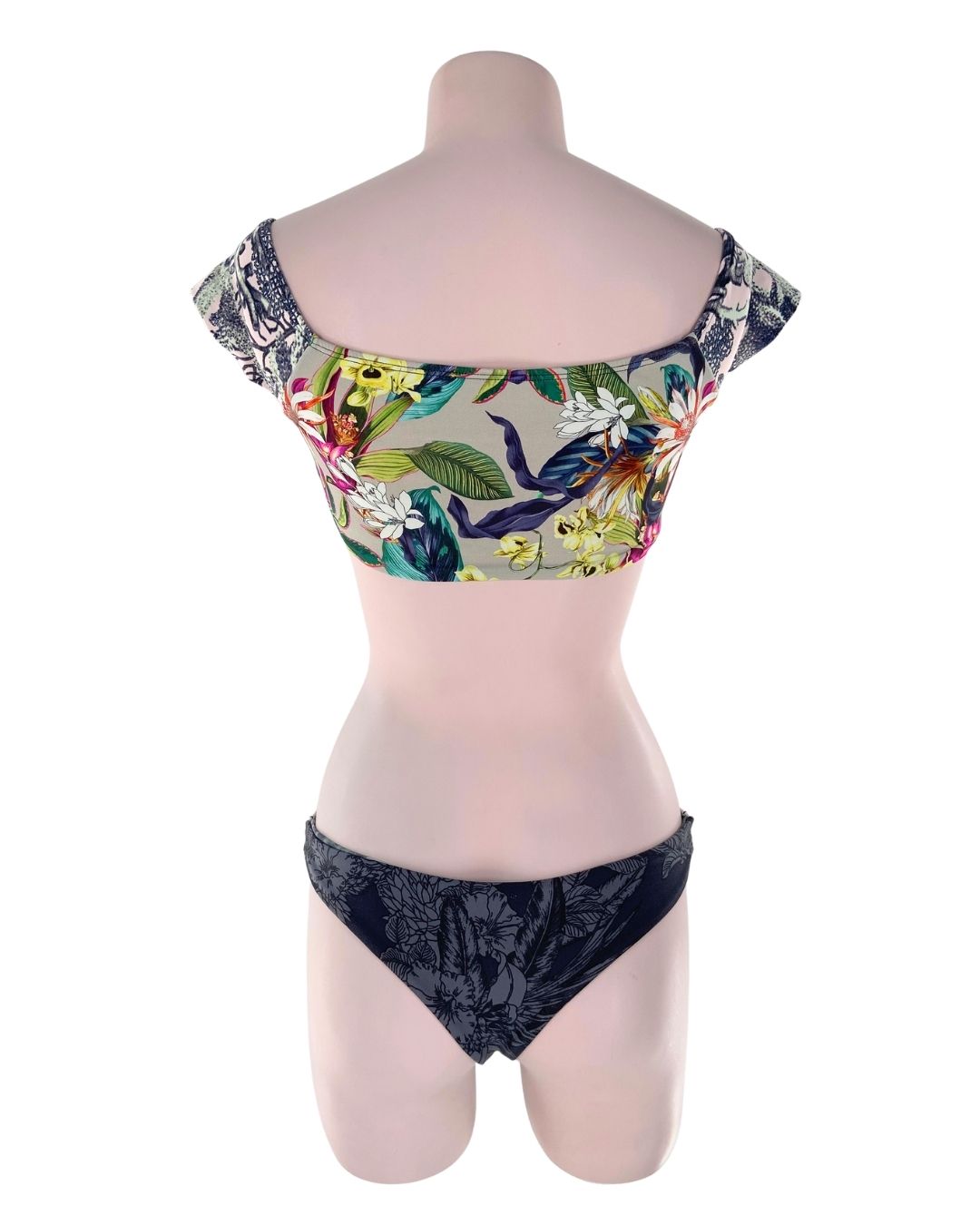 Bikini off shoulder print