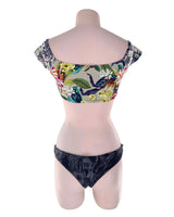 Bikini off shoulder print
