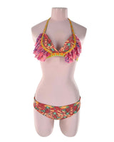 Bikini anudado con print vuelo