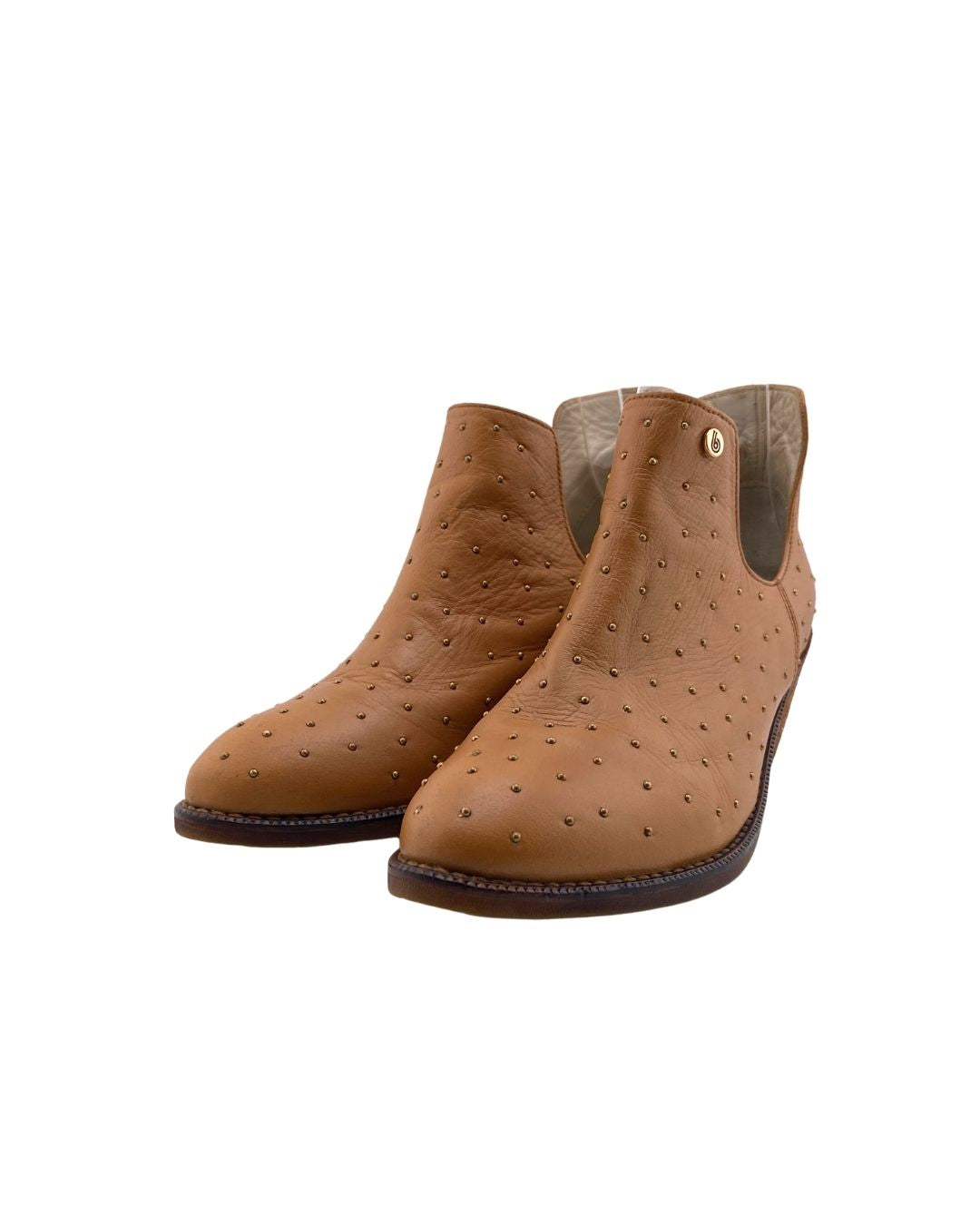 Botines en cuero con taches