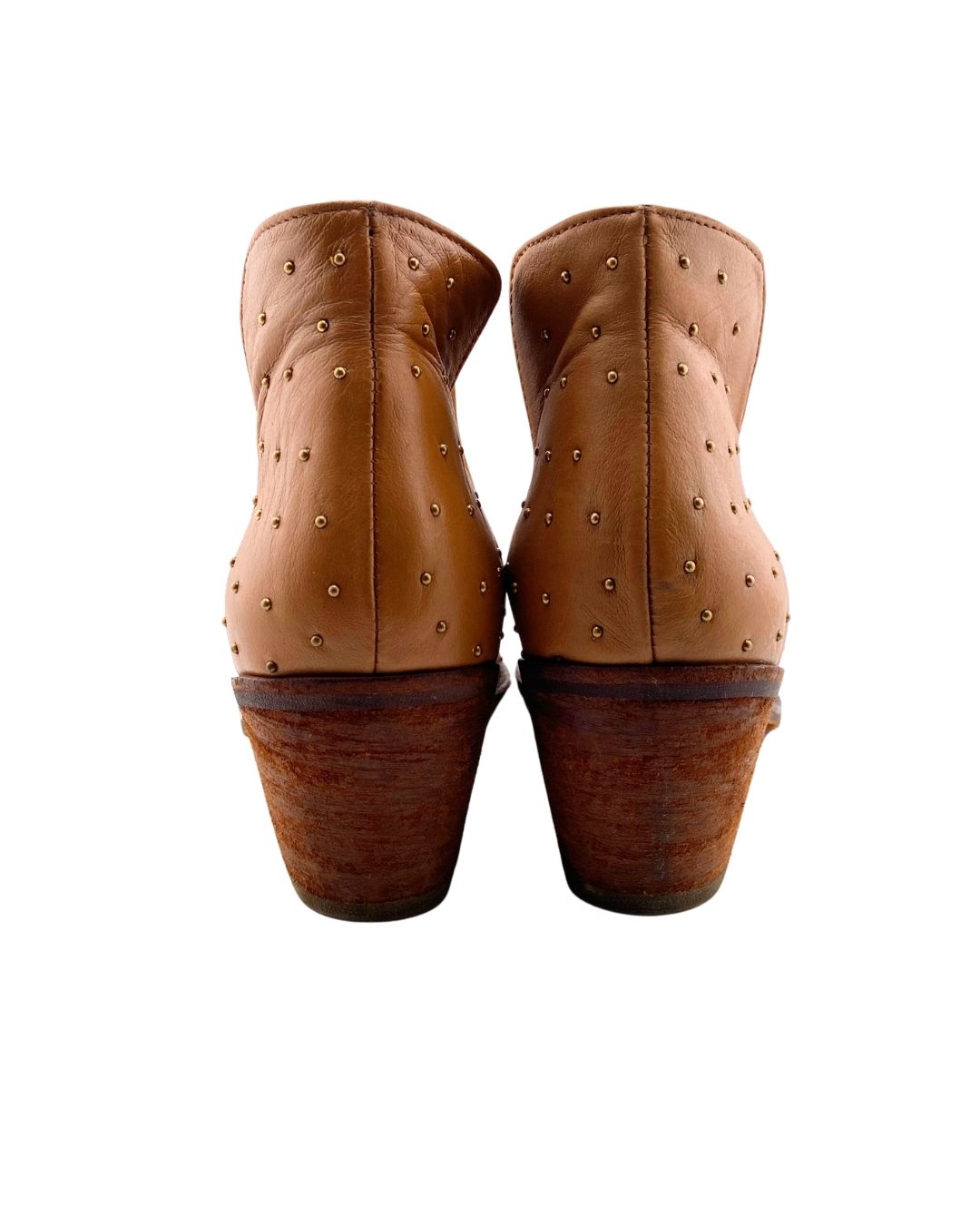 Botines en cuero con taches