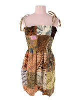 Vestido mini tiras anudadas