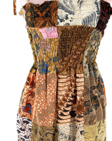 Vestido mini tiras anudadas