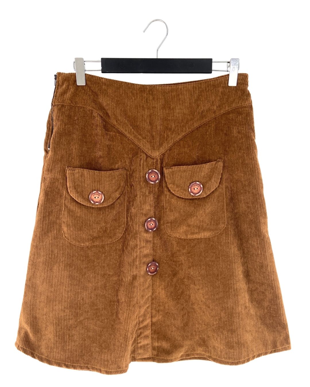 Falda midi en pana