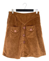 Falda midi en pana