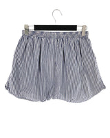 Short encauchado a rayas