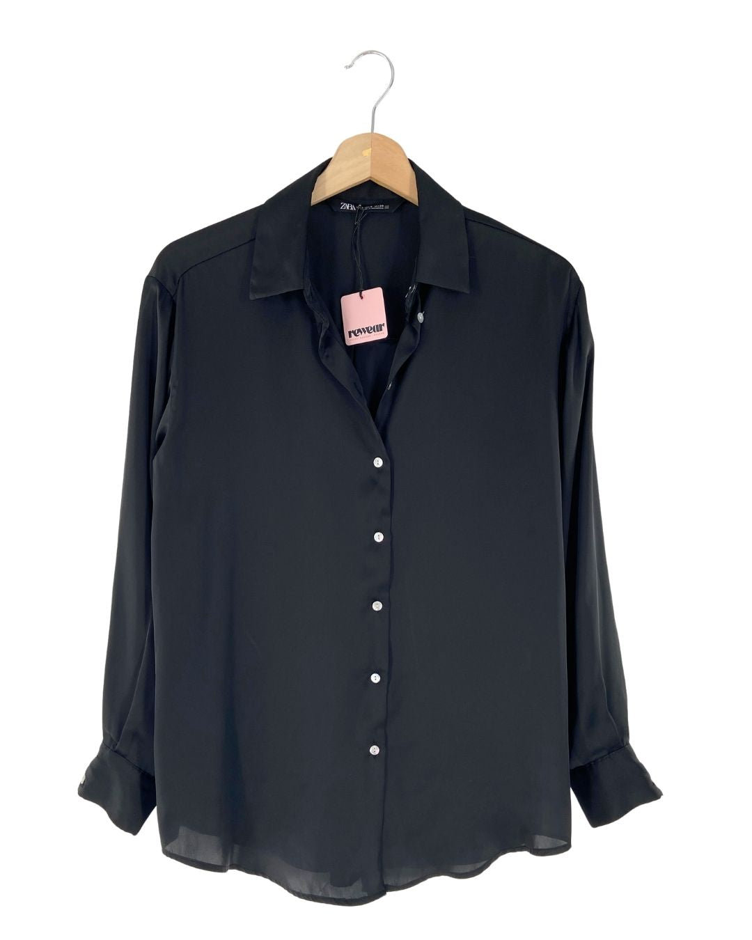 Camisa satinada traslucida