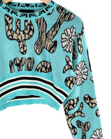 Saco crop tejido con diseño