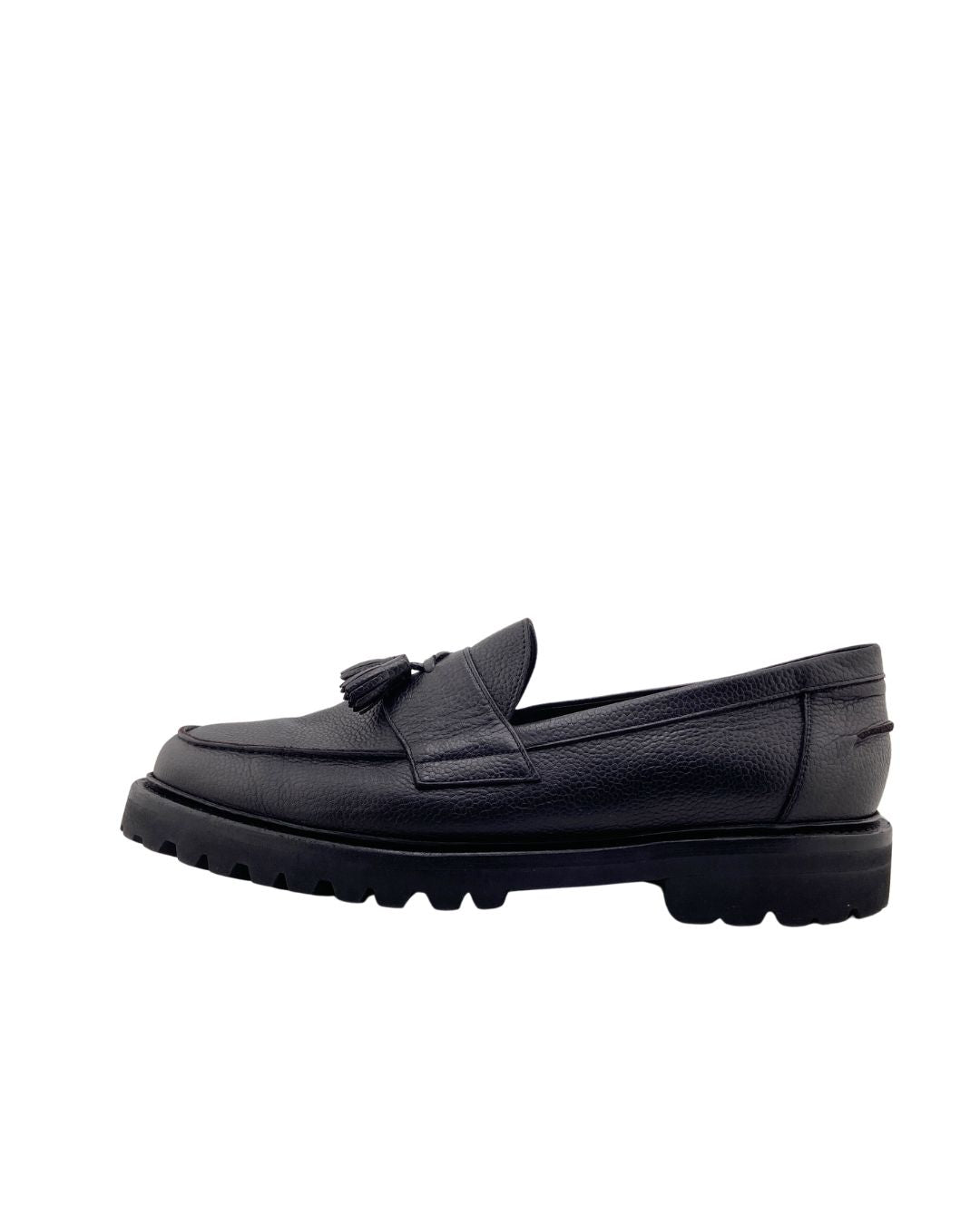 Loafers en cuero con textura
