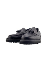 Loafers en cuero con textura