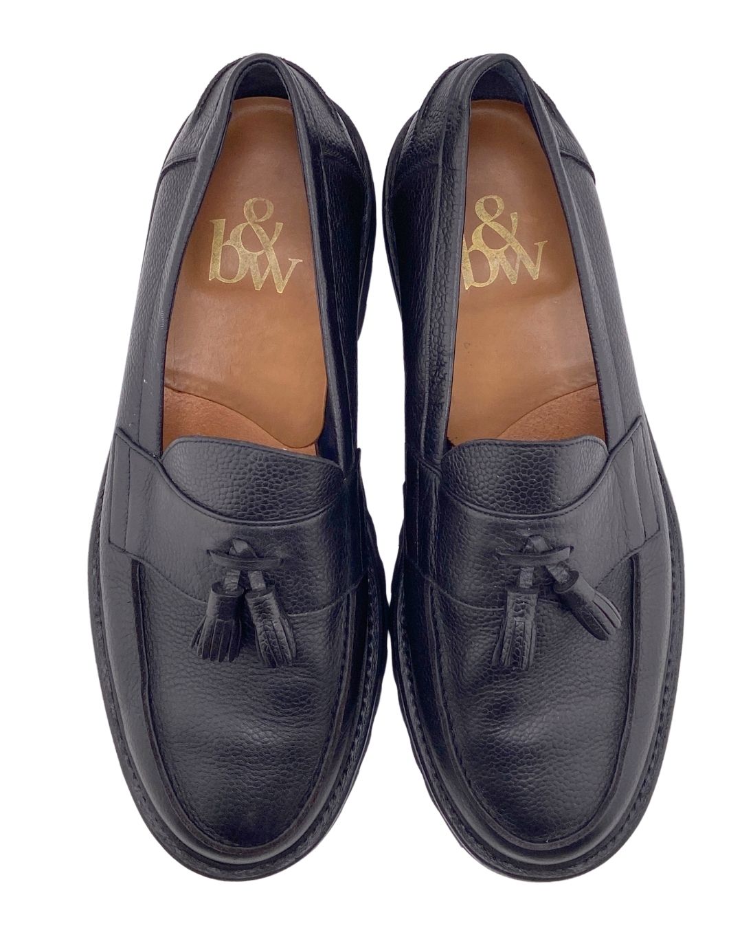 Loafers en cuero con textura