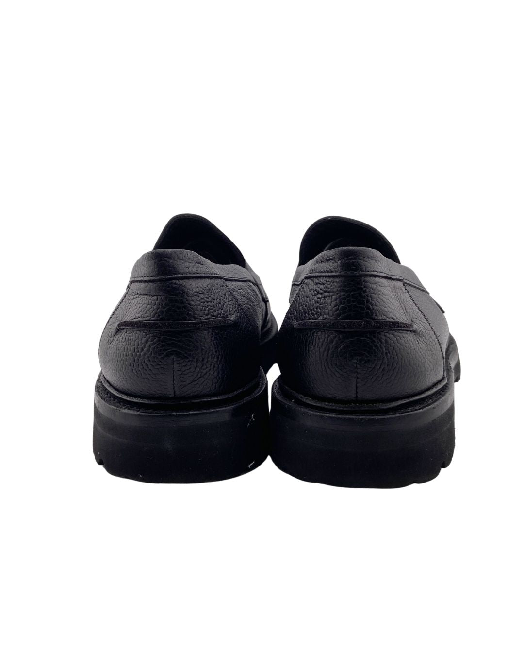 Loafers en cuero con textura