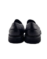 Loafers en cuero con textura