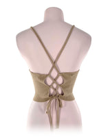 Blusa crop lace up
