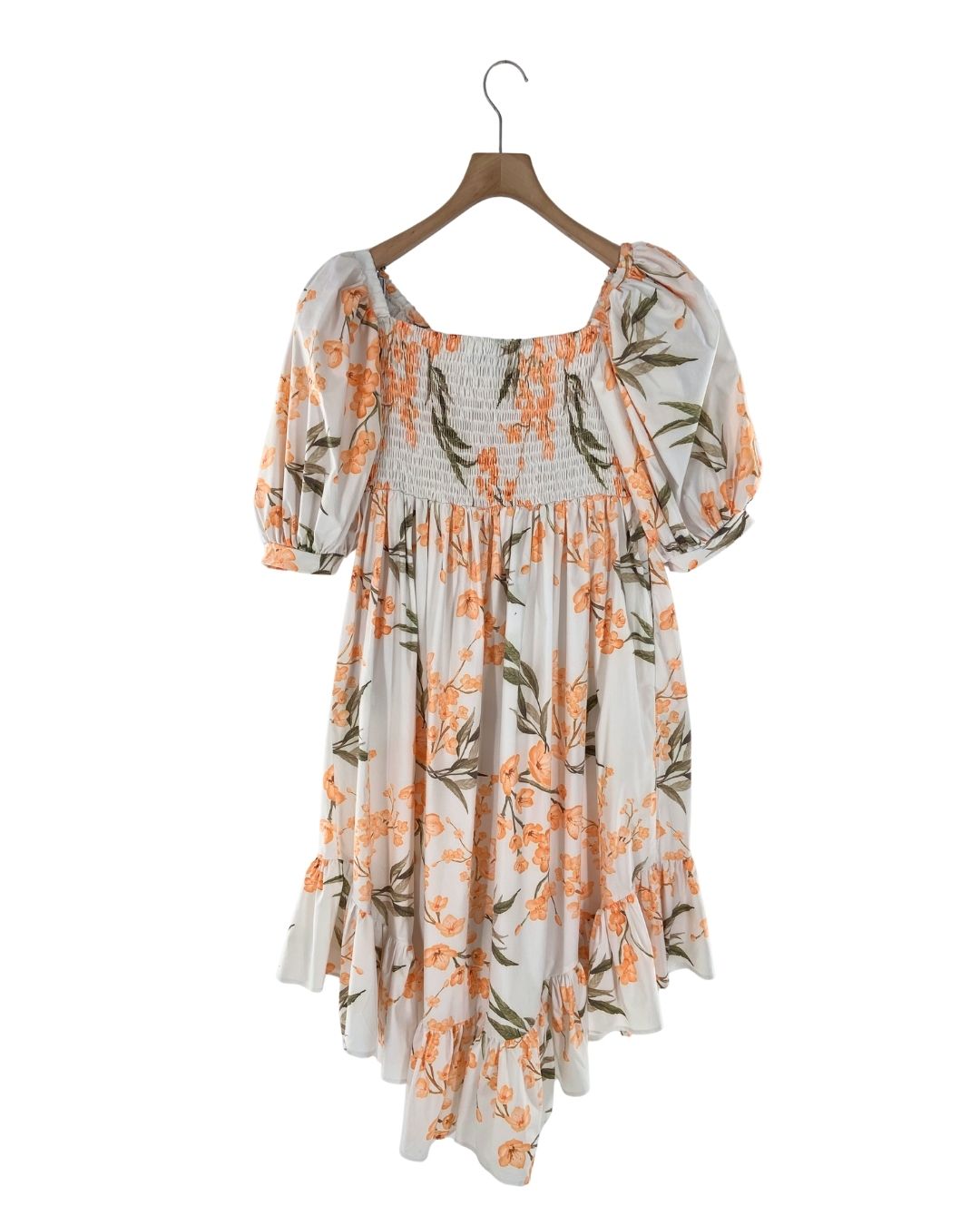 Maxi vestido manga globo print