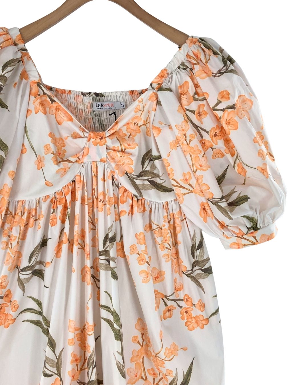 Maxi vestido manga globo print