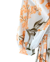 Maxi vestido manga globo print