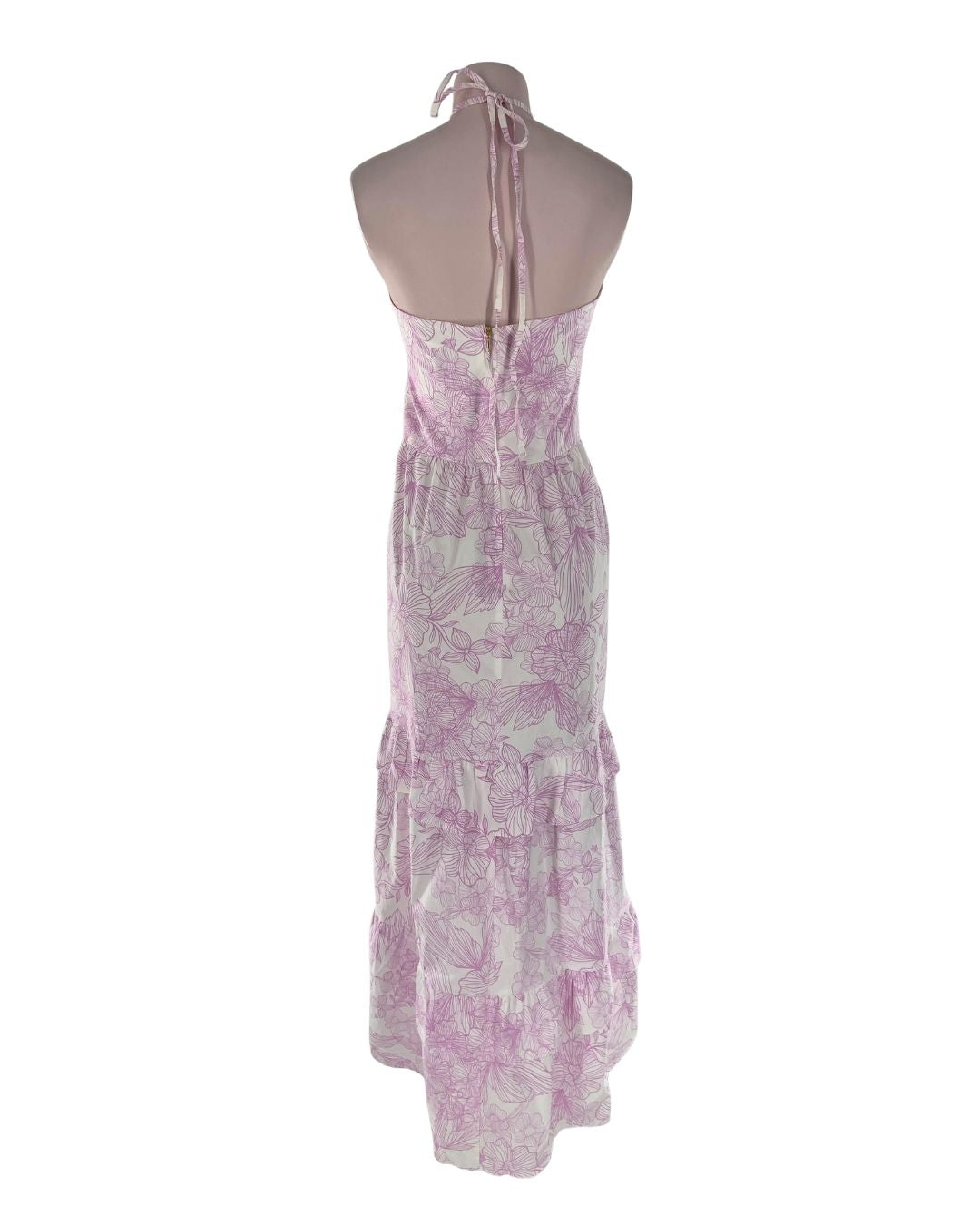 Maxi vestido con vuelos print