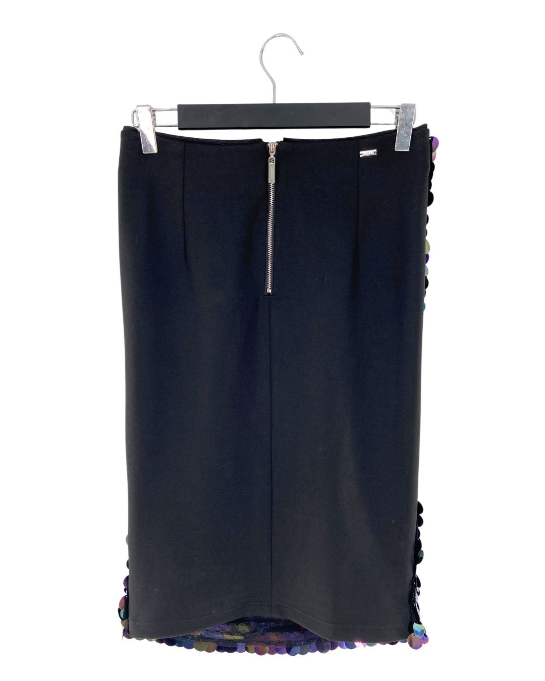 Falda midi con maxi lentejuelas