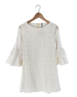 Vestido mini en ojalillo