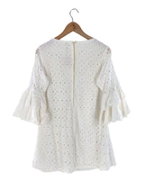 Vestido mini en ojalillo