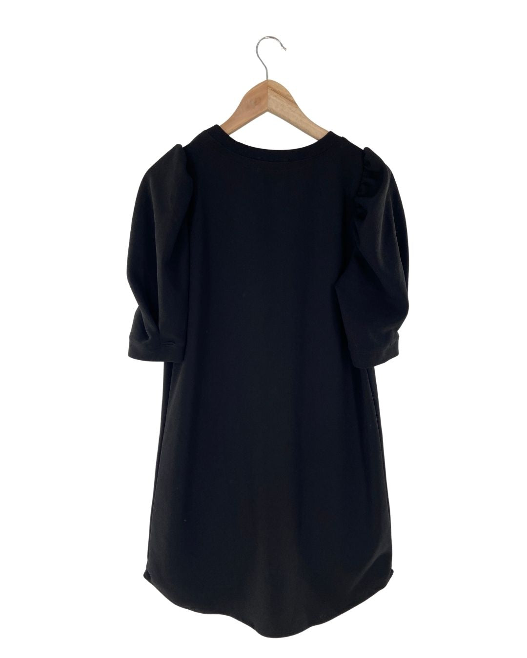 Vestido mini recto manga globo