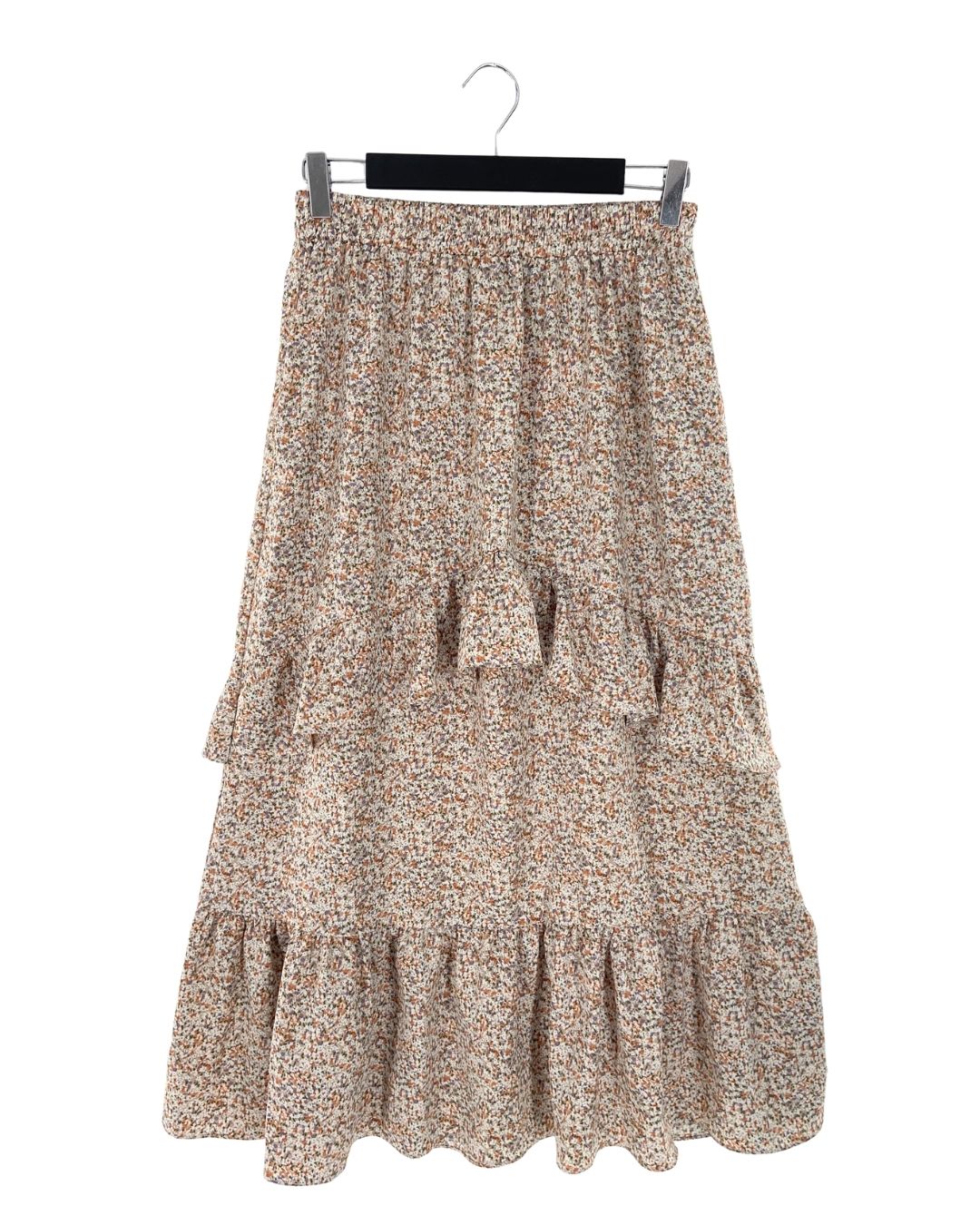 Maxi falda con vuelos print